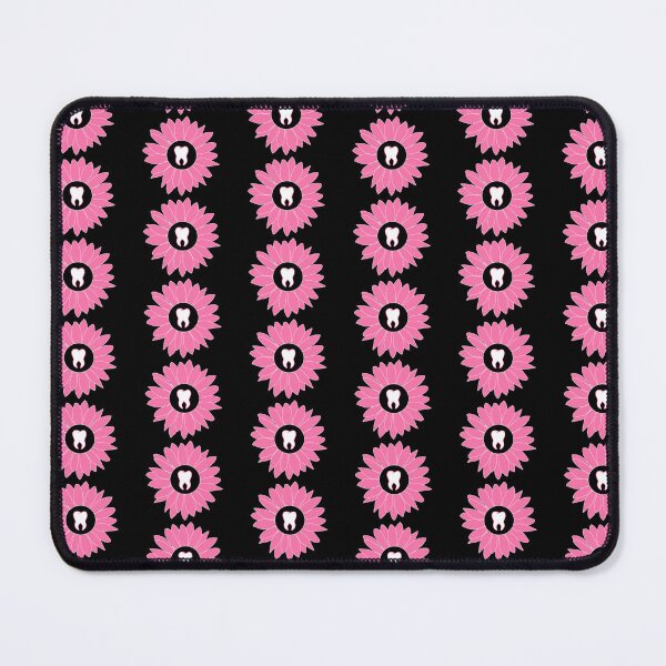 Item preview, Pink & Black Flower Tooth designed and sold by thehippiehygienist.