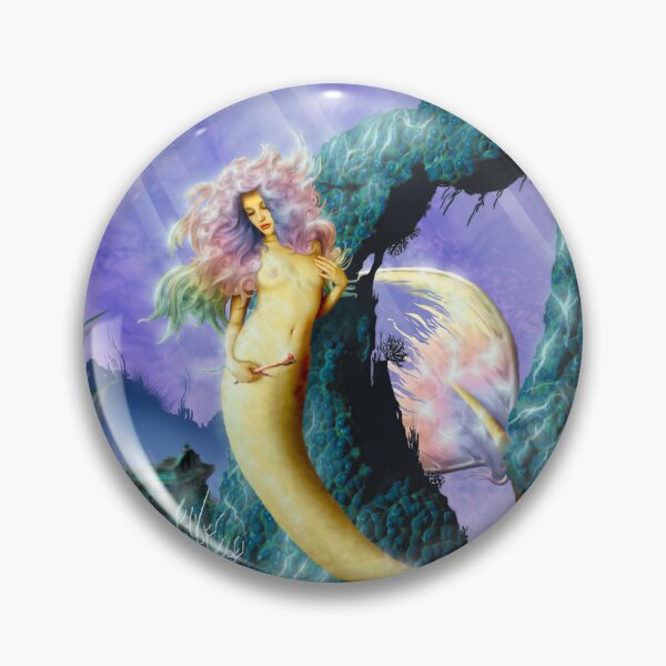 Item preview, Coral Rose Deep sea Gold Mermaid girl sunken ship shark pirate reef designed and sold by GreyForest.