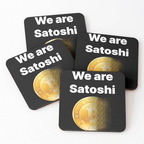 Item preview, Bitcoin we are satoshi white text designed and sold by Funt-Case.