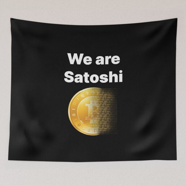 Item preview, Bitcoin we are satoshi white text designed and sold by Funt-Case.