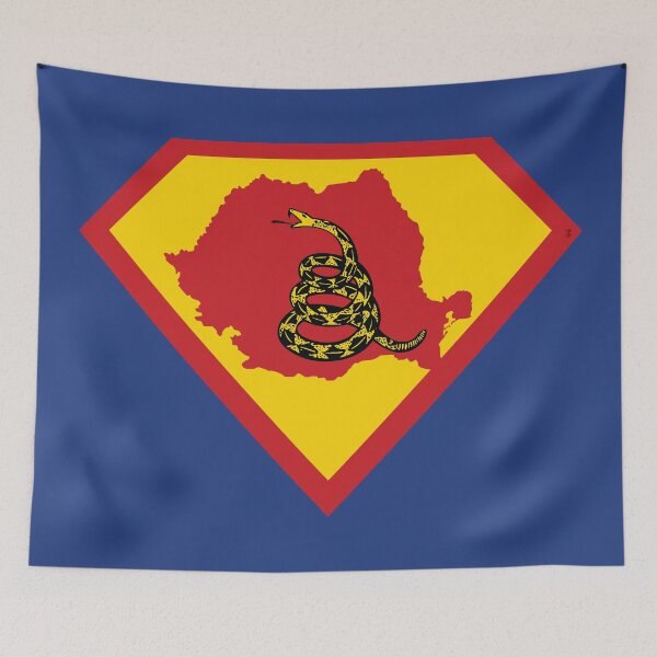 Item preview, ROMANIA SHIELD - Freedom Is The Superpower -  Gadsden Snake Flag - Dont Tread On Me SUPERHERO  design designed and sold by pelagio.