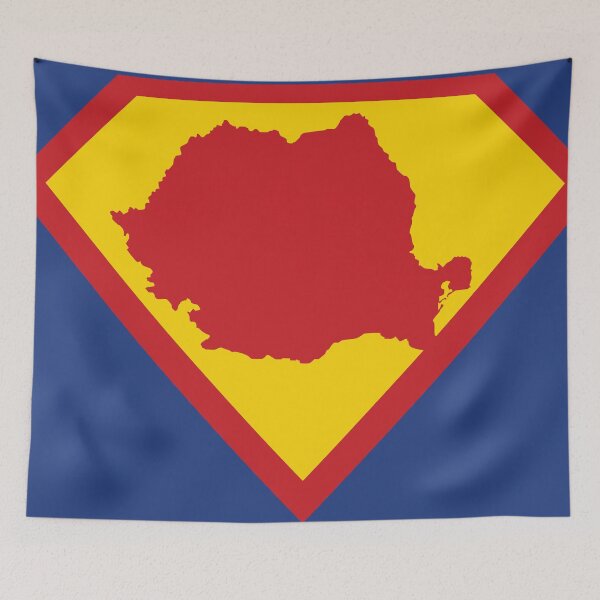 Item preview, SUPER ROMANIA SHIELD - Freedom Is The Superpower - SUPERHERO design designed and sold by pelagio.