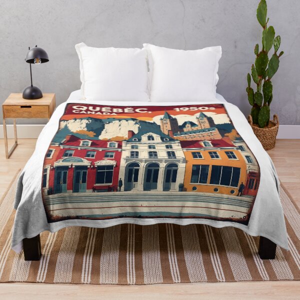 Item preview, Quebec Canada 1950s Vintage Travel Tourism designed and sold by TravelersGems.