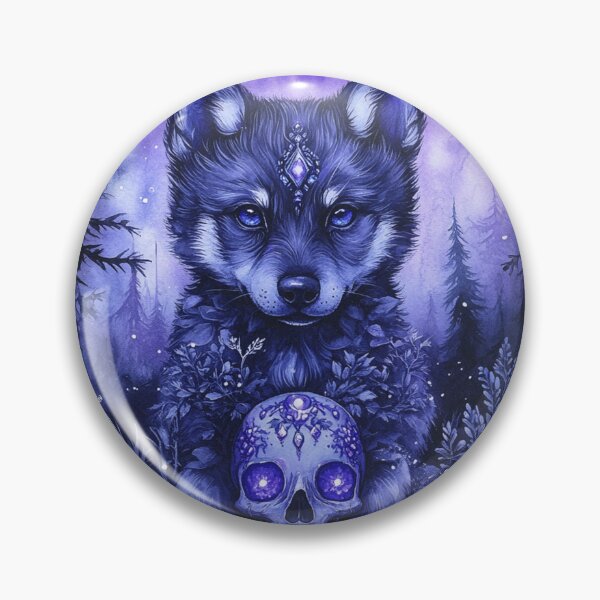 Item preview, Eerie Wolfdog Painting  designed and sold by Nocturne  Paws.