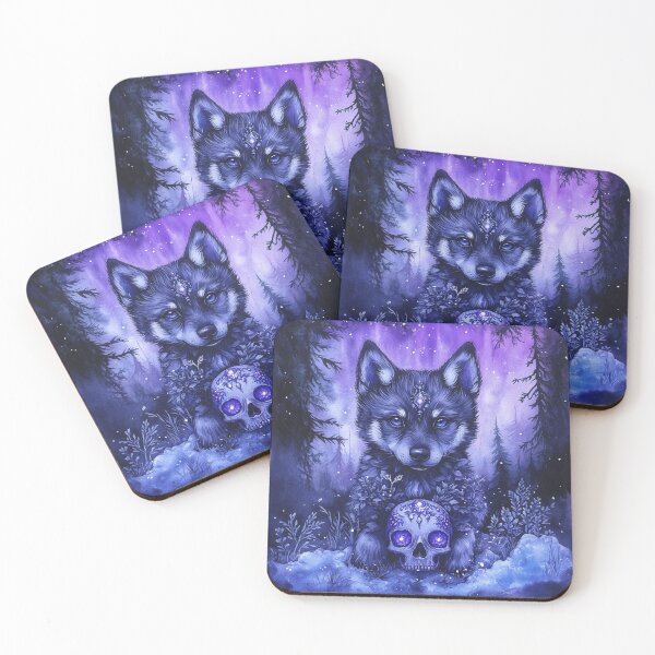 Item preview, Eerie Wolfdog Painting  designed and sold by Nocturne  Paws.