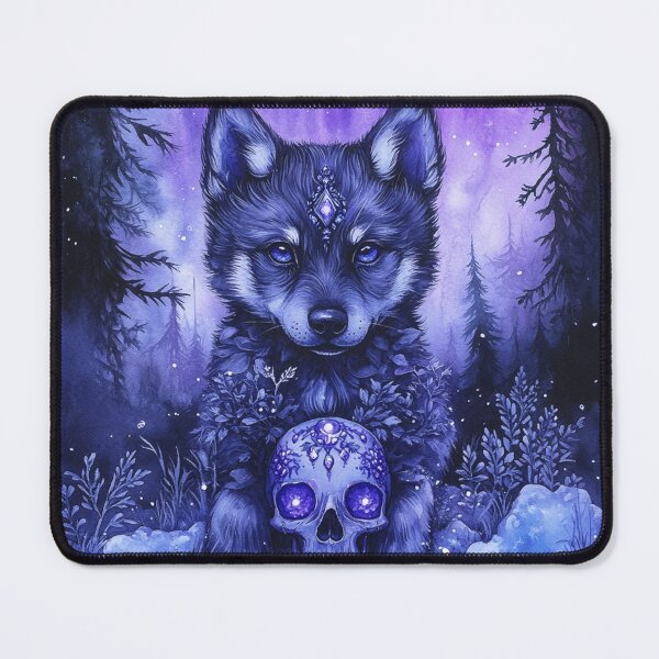 Item preview, Eerie Wolfdog Painting  designed and sold by Nocturne  Paws.