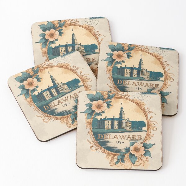 Item preview, Delaware USA Vintage Travel Retro Postcard Design designed and sold by TravelPostcardGems.