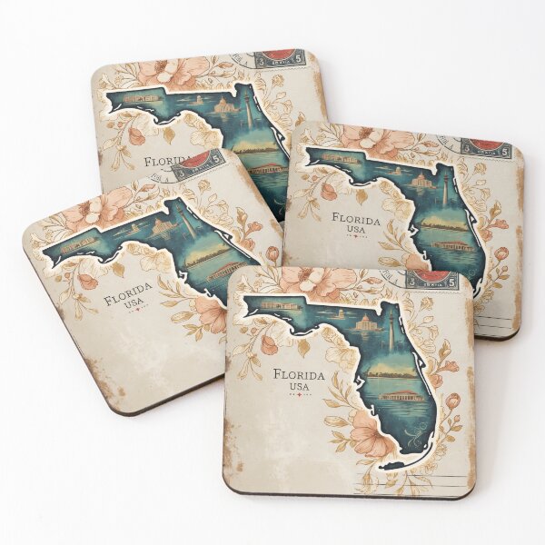 Item preview, Greetings from Florida USA Vintage Travel Retro Postcard Design designed and sold by TravelPostcardGems.