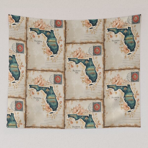 Item preview, Greetings from Florida USA Vintage Travel Retro Postcard Design designed and sold by TravelPostcardGems.