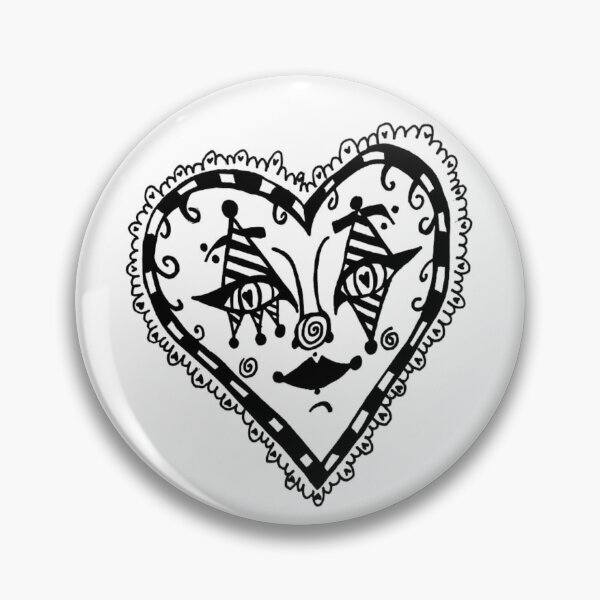 Item preview, Lace Heart Border Carnival Circus Jester Clown Girl designed and sold by KayTurtless.