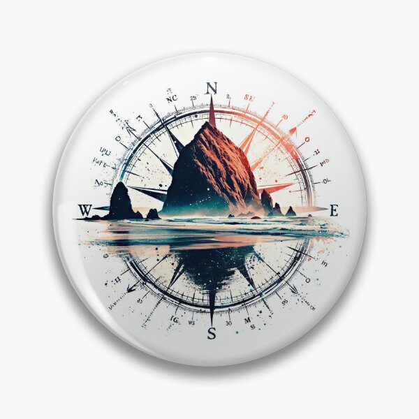 Item preview, Coastal Vibes Meets Navigation Goals | Cannon Beach Compass Rose designed and sold by H Jonas.