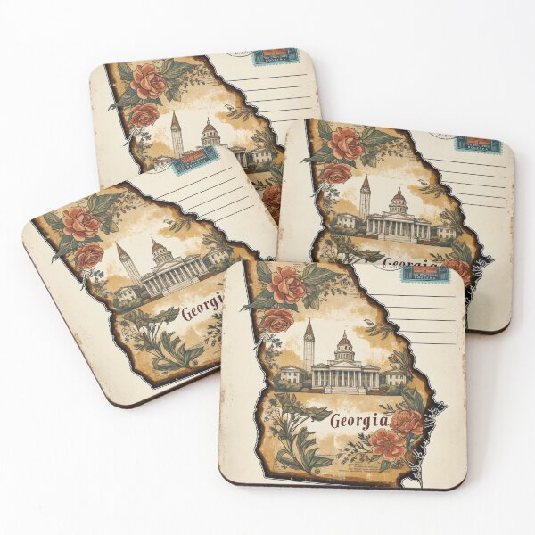 Item preview, Georgia USA Vintage Travel Retro Postcard Design designed and sold by TravelPostcardGems.
