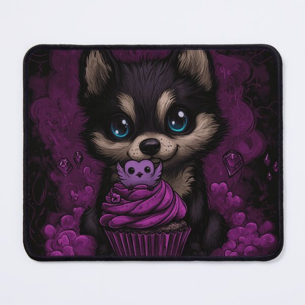 Item preview, Cute Wolfdog With A Cupcake designed and sold by Nocturne Paws.