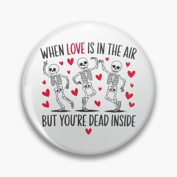 Item preview, dead inside anti valentines skeleton love air heart designed and sold by Gossip Rag.