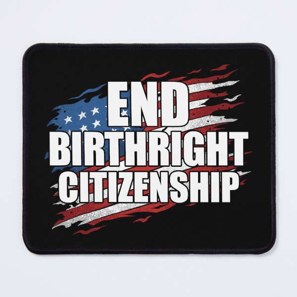 Item preview, End Birthright Citizenship Patriotic Typography Design - Political Statement on Immigration and National Values designed and sold by Prints-N-Tees.