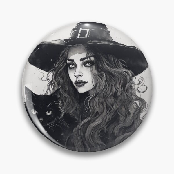 Item preview, Witch - Ink Drawing 1 designed and sold by KBMediaArt.