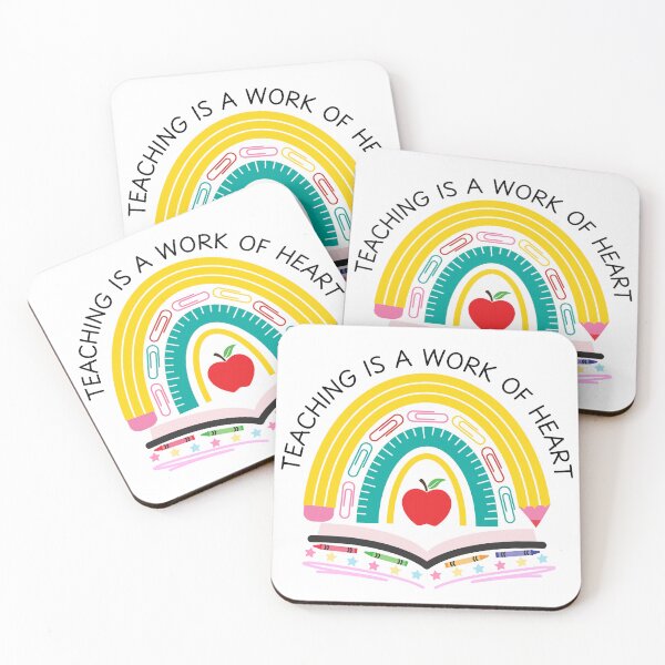 Item preview, Teaching is a Work of Heart Pencil Rainbow designed and sold by NesaArtSpace.