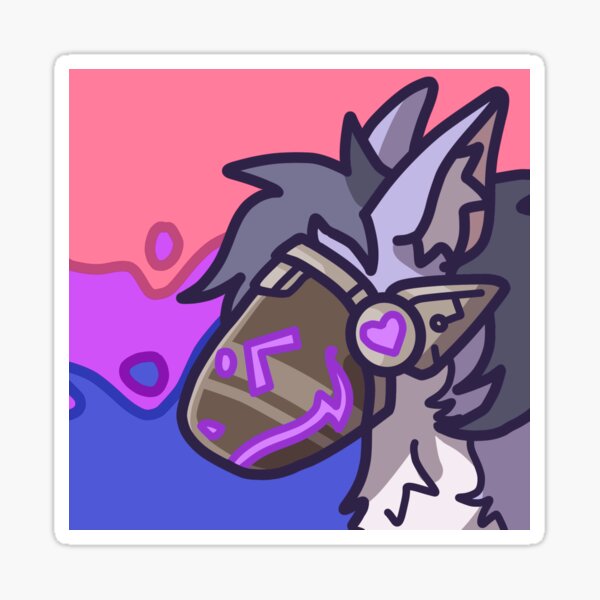 Item preview, Bisexual Protogen Furry Sticker designed and sold by FurAndWhiskersStudio.