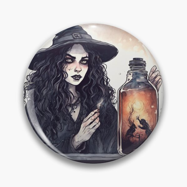 Item preview, Witch - Ink Drawing 3 designed and sold by KBMediaArt.