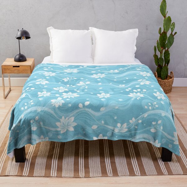 Aperçu de l'œuvre Rideau de douche Tranquil Ocean Blossoms créée et vendue par GaricDrawsob.