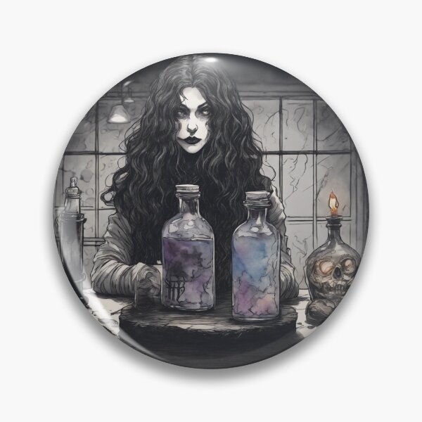 Item preview, Witch - Ink Drawing 5 designed and sold by KBMediaArt.