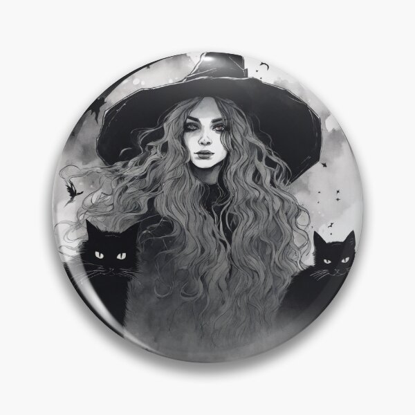Item preview, Witch - Ink Drawing 6 designed and sold by KBMediaArt.