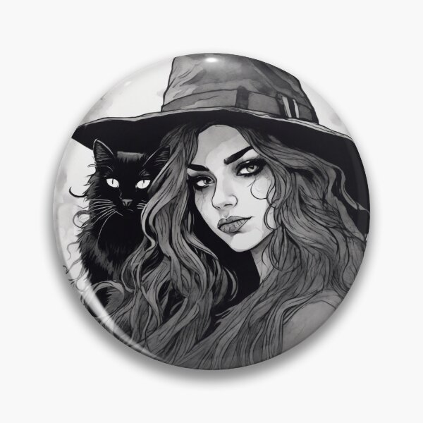 Item preview, Witch - Ink Drawing 7 designed and sold by KBMediaArt.