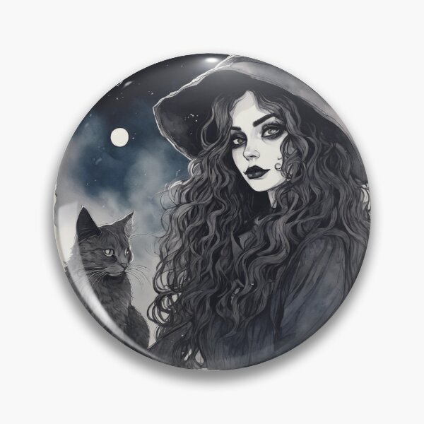 Item preview, Witch - Ink Drawing 8 designed and sold by KBMediaArt.