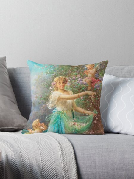 Item preview,  Hans Zatzka An Allegory of Spring with Cupid designed and sold by PureVintageLove.