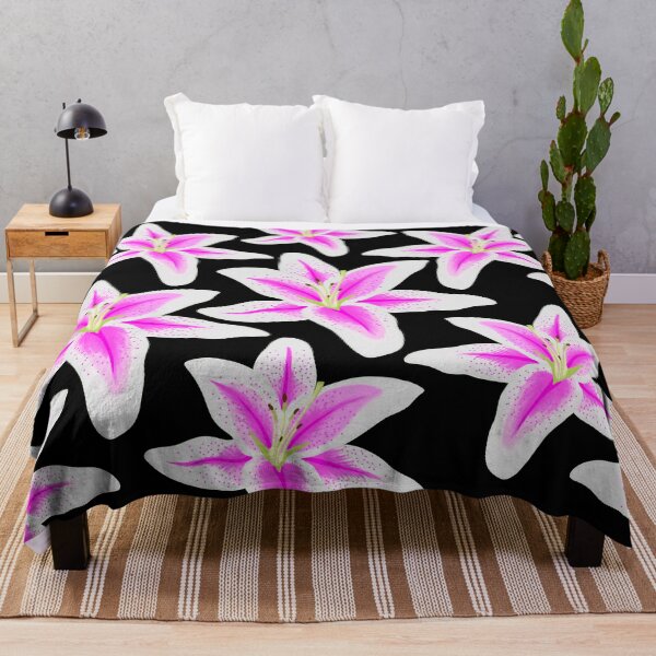 Item preview, Pink Lily Floral Pattern designed and sold by Toadison.