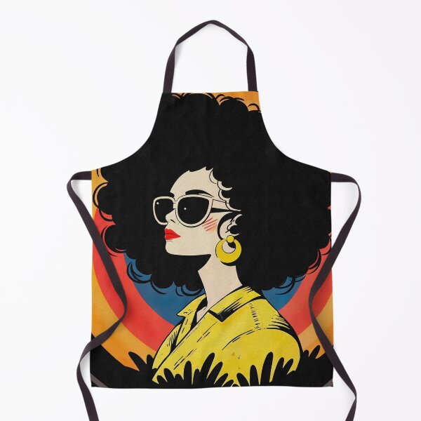 Item preview, Retro Afro Woman Art with Japanese Vibes | Bold 70s Aesthetic designed and sold by GALUMARKET.