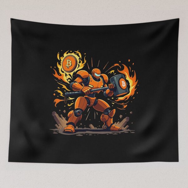 Item preview, Bitcoin Minotaur Conquer the Crypto Maze designed and sold by RadDeck.