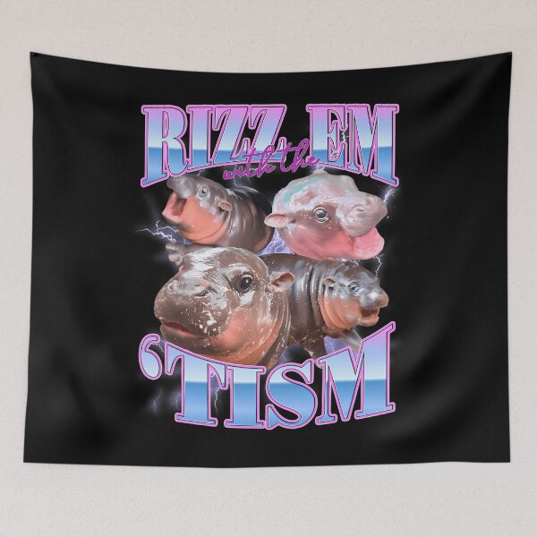 Item preview, Day Gift For  Rizz Em With The Tism For Fan Funny Moo Deng Meme Gift Party Retro Men designed and sold by ChristophPouros.