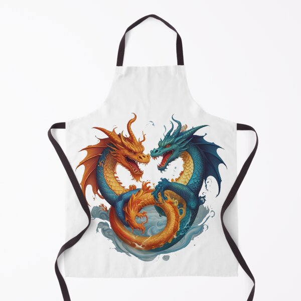 Item preview, Fire and Ice Twin Dragons - Mythical Yin-Yang Balance Design designed and sold by SnipFits.