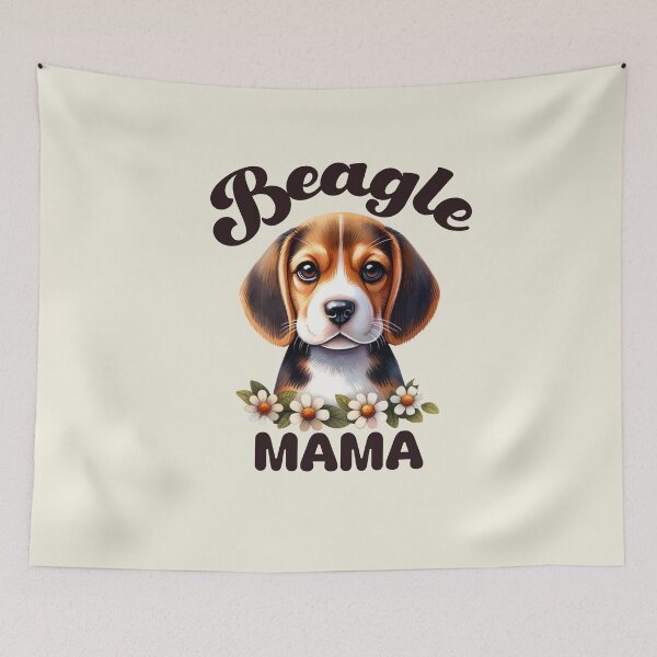 Artikelvorschau, Beagle Mama, Beagle Hund ist Blumen entworfen und verkauft von InspireGlow.