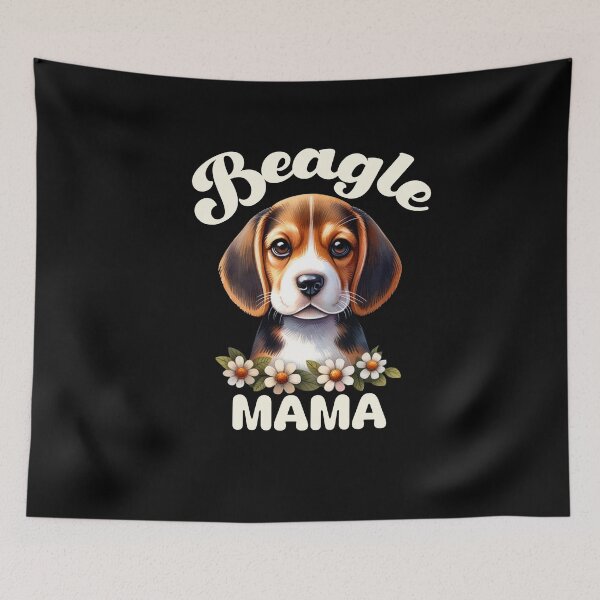 Artikelvorschau, Beagle Mama, Beagle Hund ist Blumen entworfen und verkauft von InspireGlow.