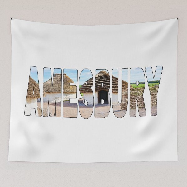 Item preview, AMESBURY - England Stonehenge Thatched Neolithic Stone House designed and sold by Adam Gormley.