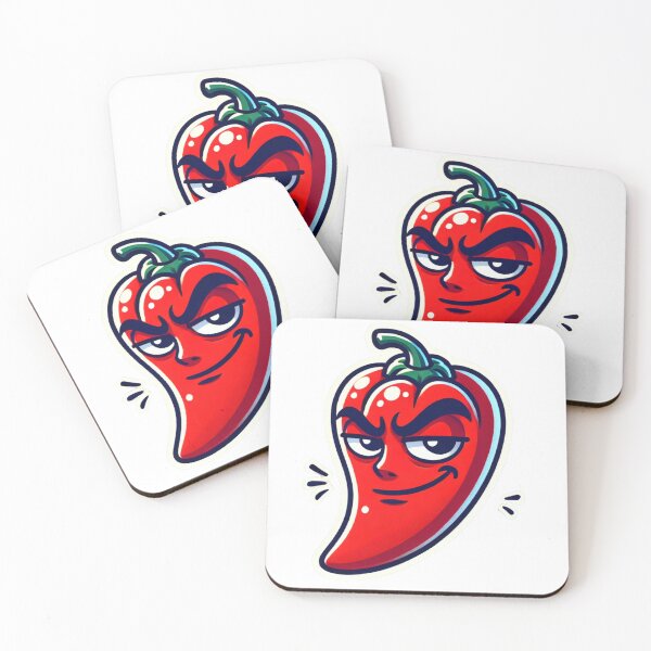 Artikelvorschau, „Aufkleber-Design: schelmischer Chili Pepper-Charakter“ entworfen und verkauft von ForFamily1120.