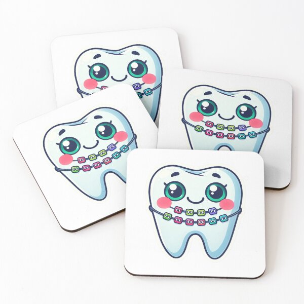 Item preview, "Smiling Tooth with Colorful Braces Sticker" designed and sold by ForFamily1120.