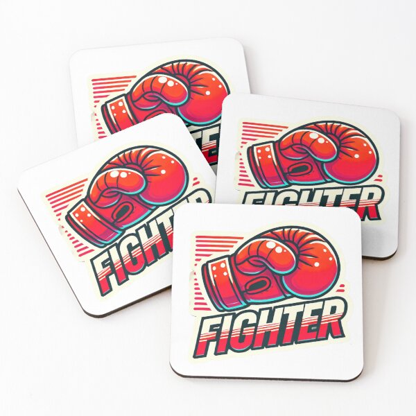 Item preview,  "Boxing Glove Sticker with Fighter Text" designed and sold by ForFamily1120.