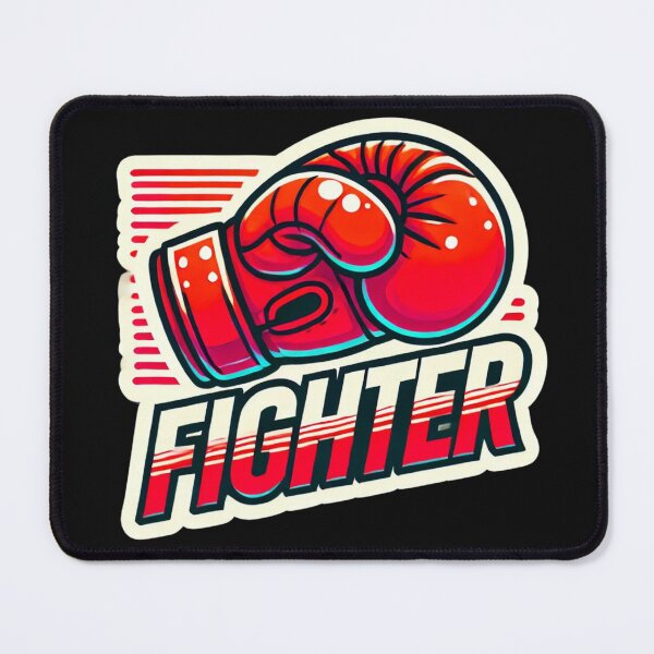Item preview,  "Boxing Glove Sticker with Fighter Text" designed and sold by ForFamily1120.