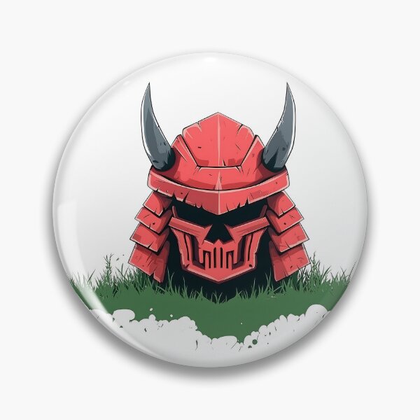 Artikelvorschau, Roter Samurai Helm Vektorgrafiken entworfen und verkauft von GoldenTealArts.