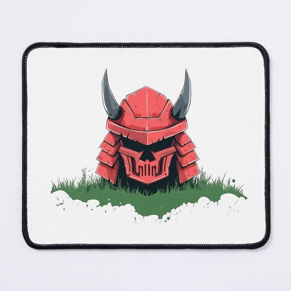 Item preview, Red Samurai Helmet Vector Art designed and sold by GoldenTealArts.