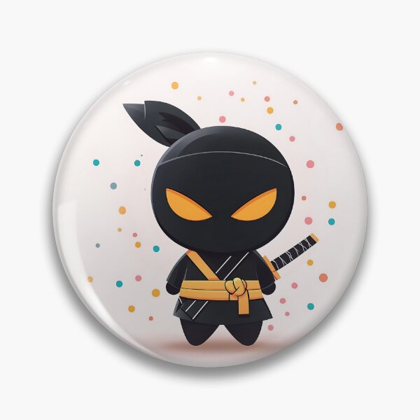 Item preview, Cute Ninja Cartoon Vector Art designed and sold by GoldenTealArts.