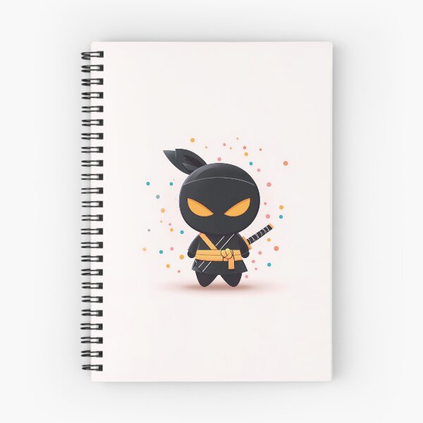Item preview, Cute Ninja Cartoon Vector Art designed and sold by GoldenTealArts.