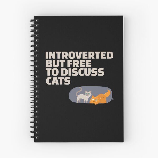 Item preview, Introverted But Free To Discuss Cats Funny Introvert Humor designed and sold by HeavenlyHuesStudio.