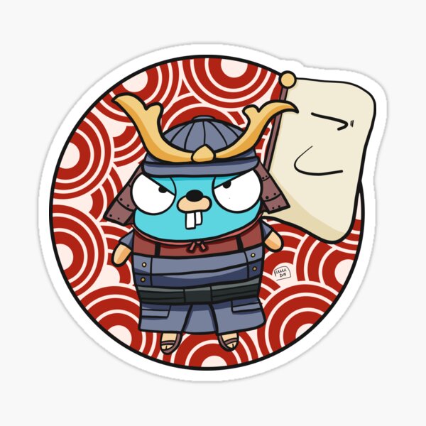 Samurai Gopher - Golang Sticker