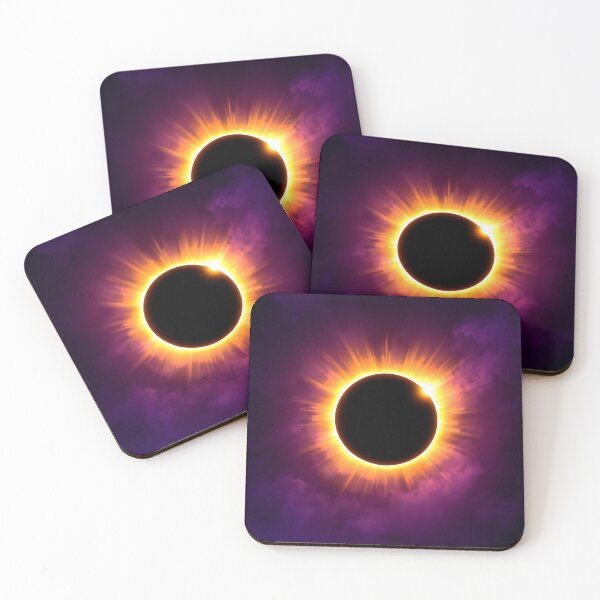 Item preview, The solar eclipse against a vivid purple sky during midday 2025 designed and sold by SeaSoulArt.