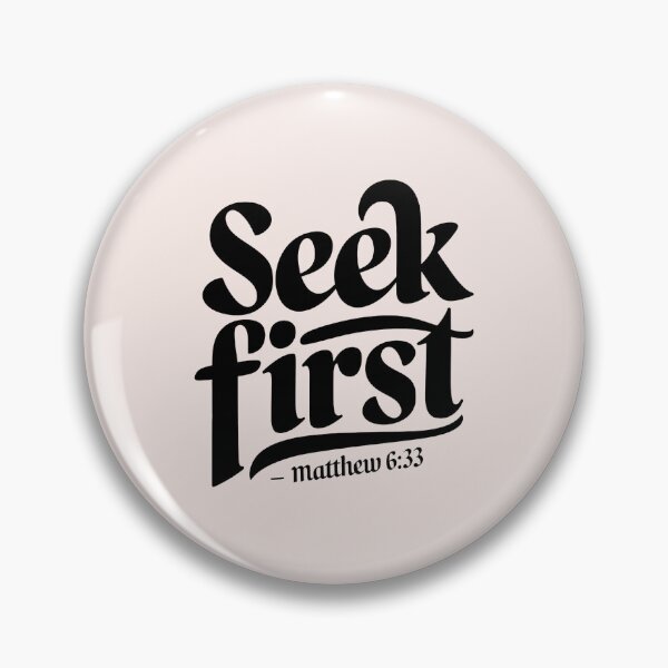 Item preview, Seek First the Kingdom Matthew 6:33 | Calligraphy Bible Verses Christian Faith Inspirational Design designed and sold by  KnitLuv.
