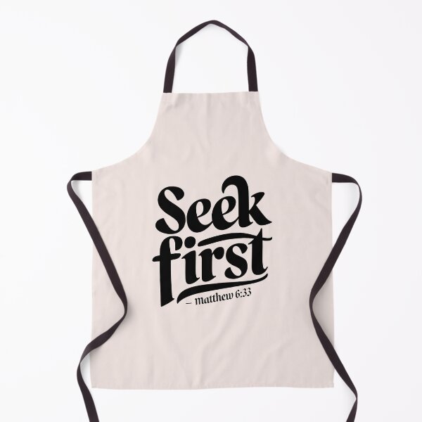 Item preview, Seek First the Kingdom Matthew 6:33 | Calligraphy Bible Verses Christian Faith Inspirational Design designed and sold by KnitLuv.